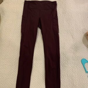 Lululemon maroon leggings